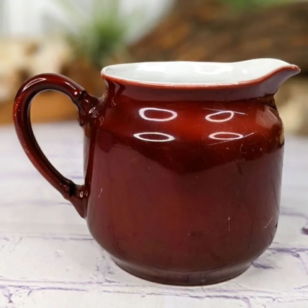 Vintage Creamer Pitcher w/ Monk Pouring a Stein of Beer - Made in Germany